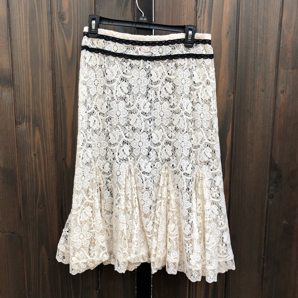 Betsey Johnson swim lace coverup skirt